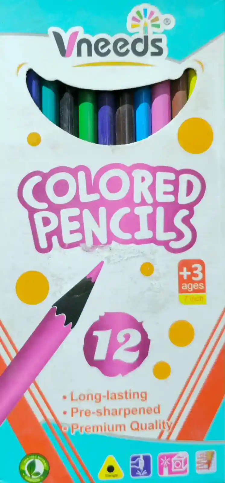 pochette de 12 crayons de couleurs Vneeds