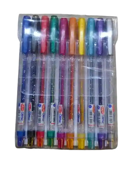 pochette de 10 stylo gel Glitter krish