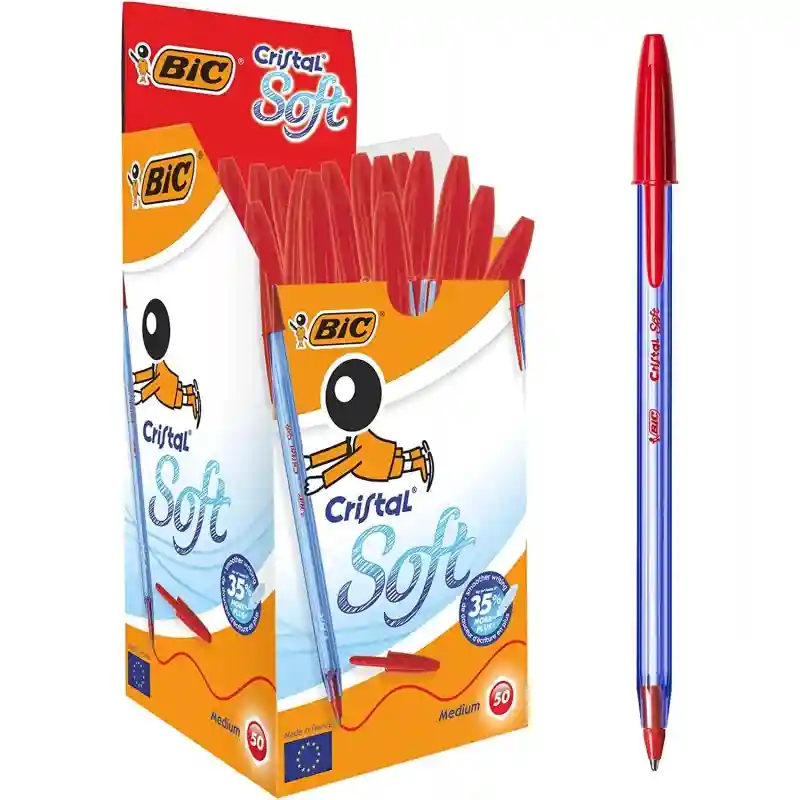 stylo Bic Cristal Soft (rouge)