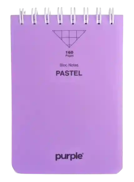 BLOC NOTE WIRO PASTEL 160P / A7 - PURPLE