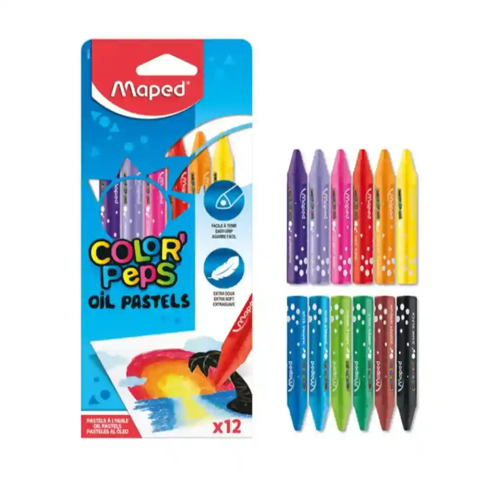 CRAYON PASTEL 12 A L HUILE MAPED