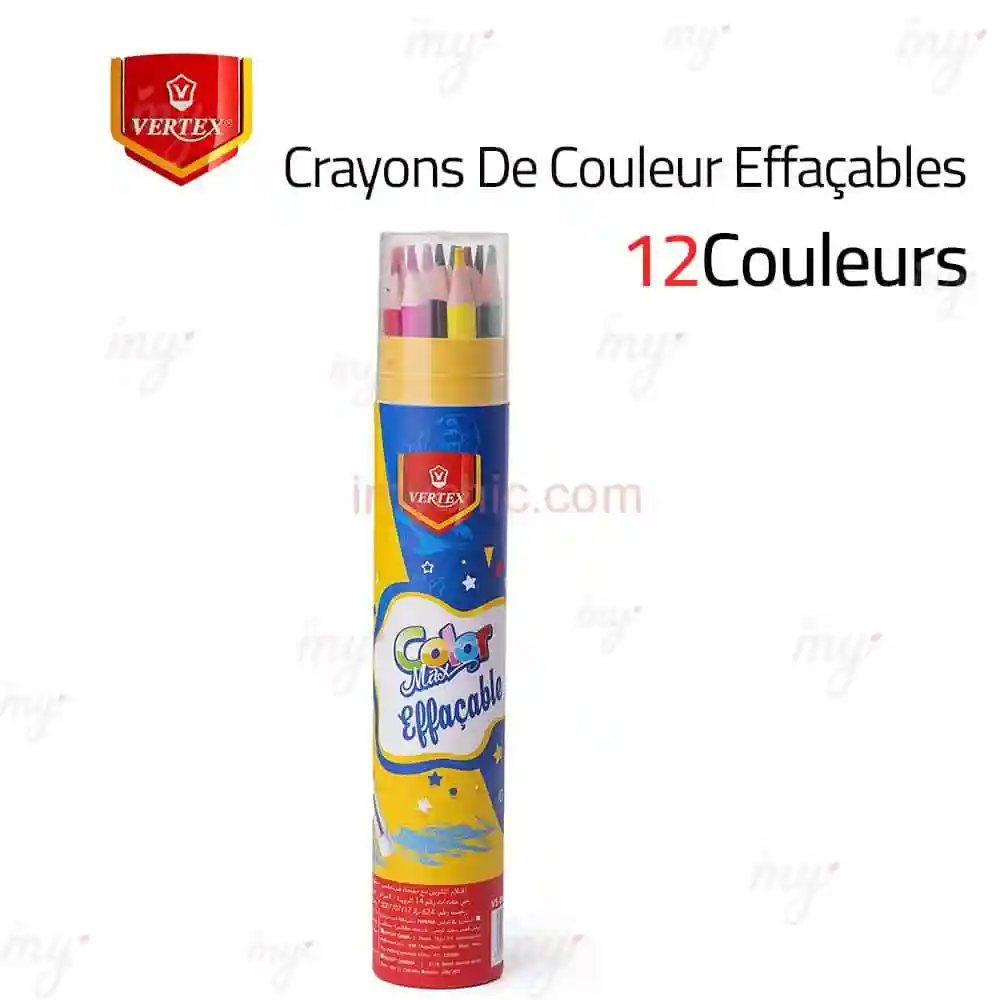 CRAYONS COLEUR 12/18 EFFACABLE VERTEX