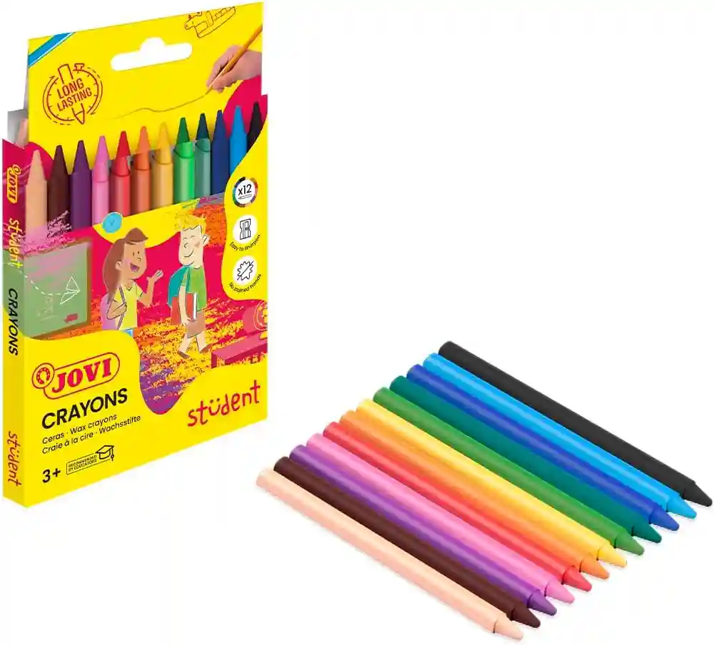 CRAYONS DE CIRE DE 12 JOVI