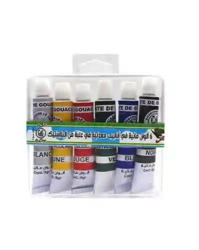 GOUACHE EN BOITE CRISTAL DE 6 COQ