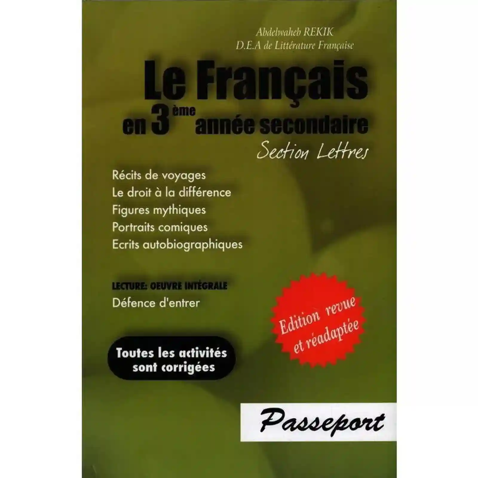 français lettre 3 éme secondaire