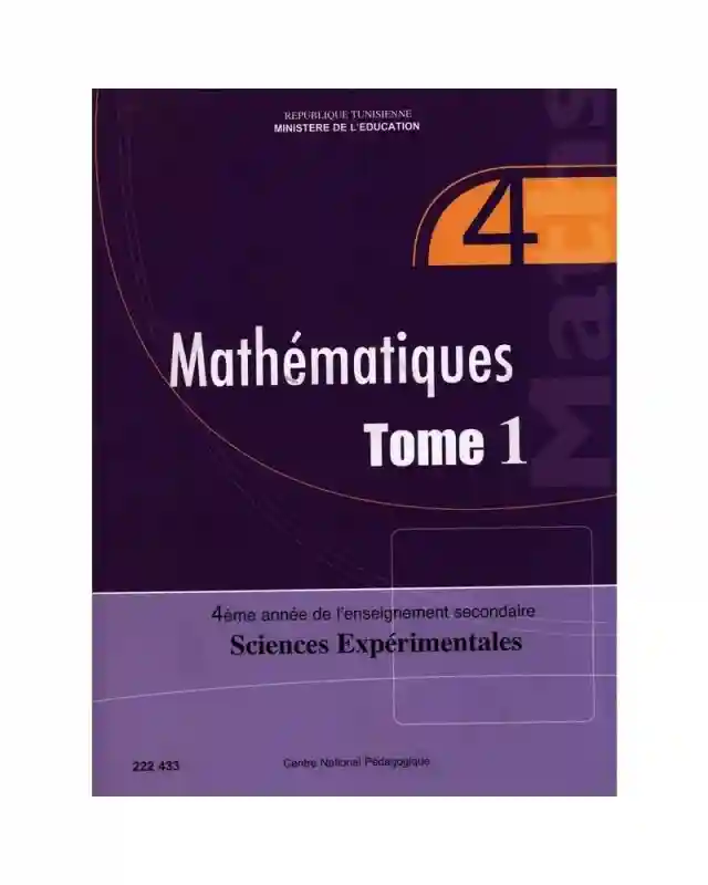 Mathématique tome 1 sc exp 4 éme année secondaire