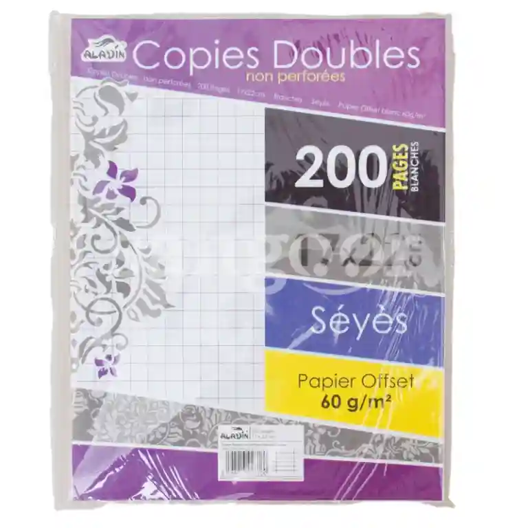 Double feuille 200 p 17*22