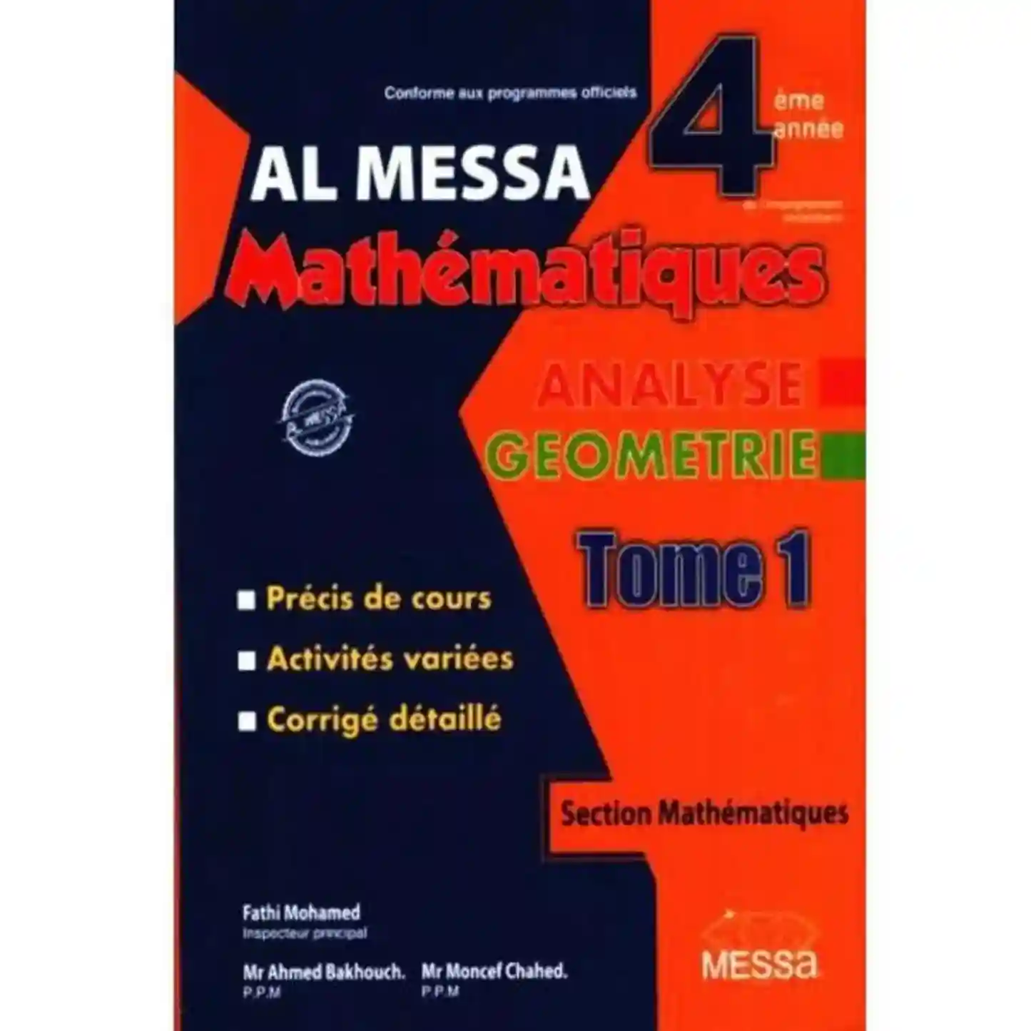AL MESSA MATHEMATIQUES 4EME MATH T1
