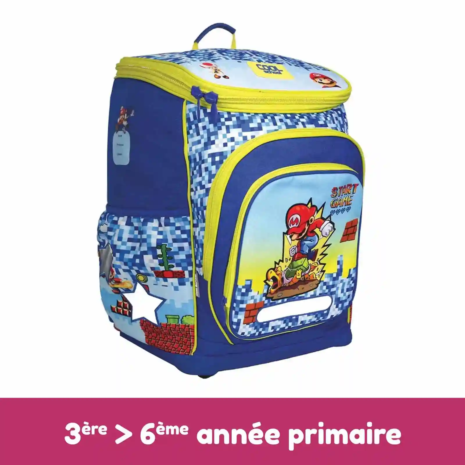 🎮 Sac à Dos Ergo L Mario & Sonic COOL SCHOOL – Modulable, Ergonomique & Interchangeable