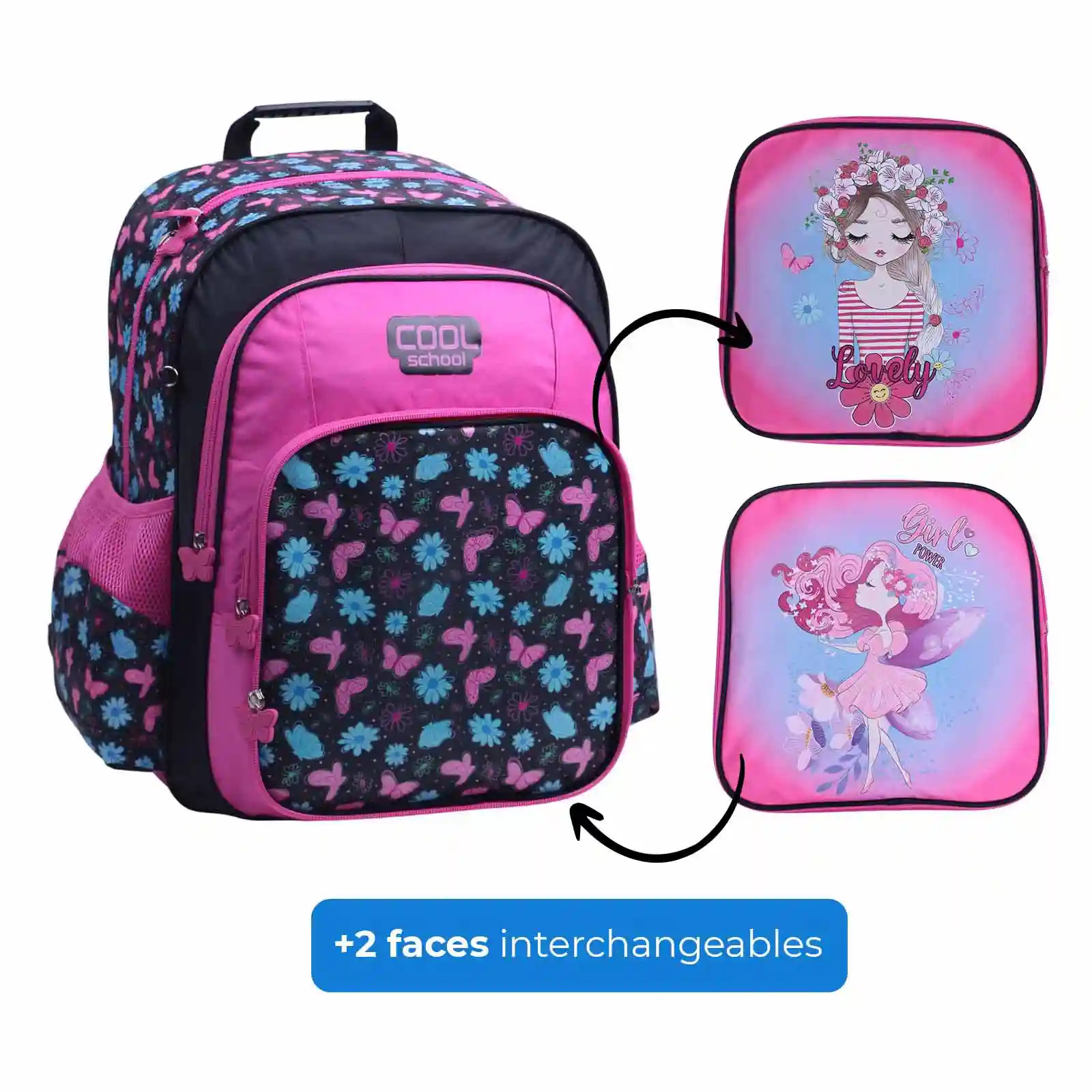 Sac à Dos 3 Faces "BUTTERFLY" COOL SCHOOL
