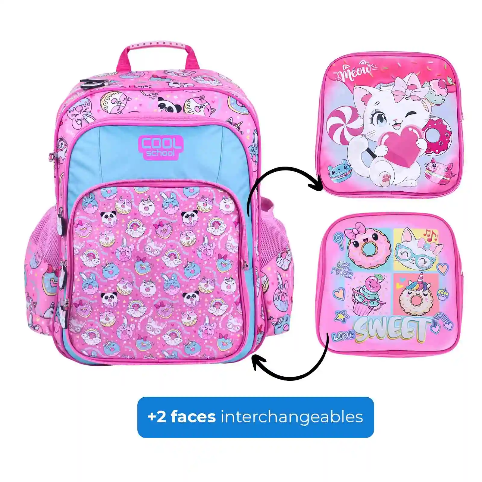 Sac à Dos 3 Faces "KITTEN" COOL SCHOOL