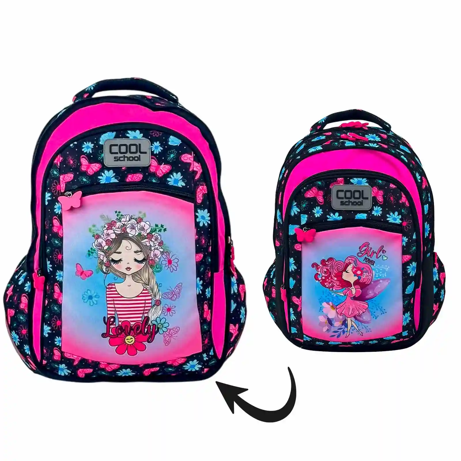 Sac à Dos 2en1 BUTTERFLY  Cool School