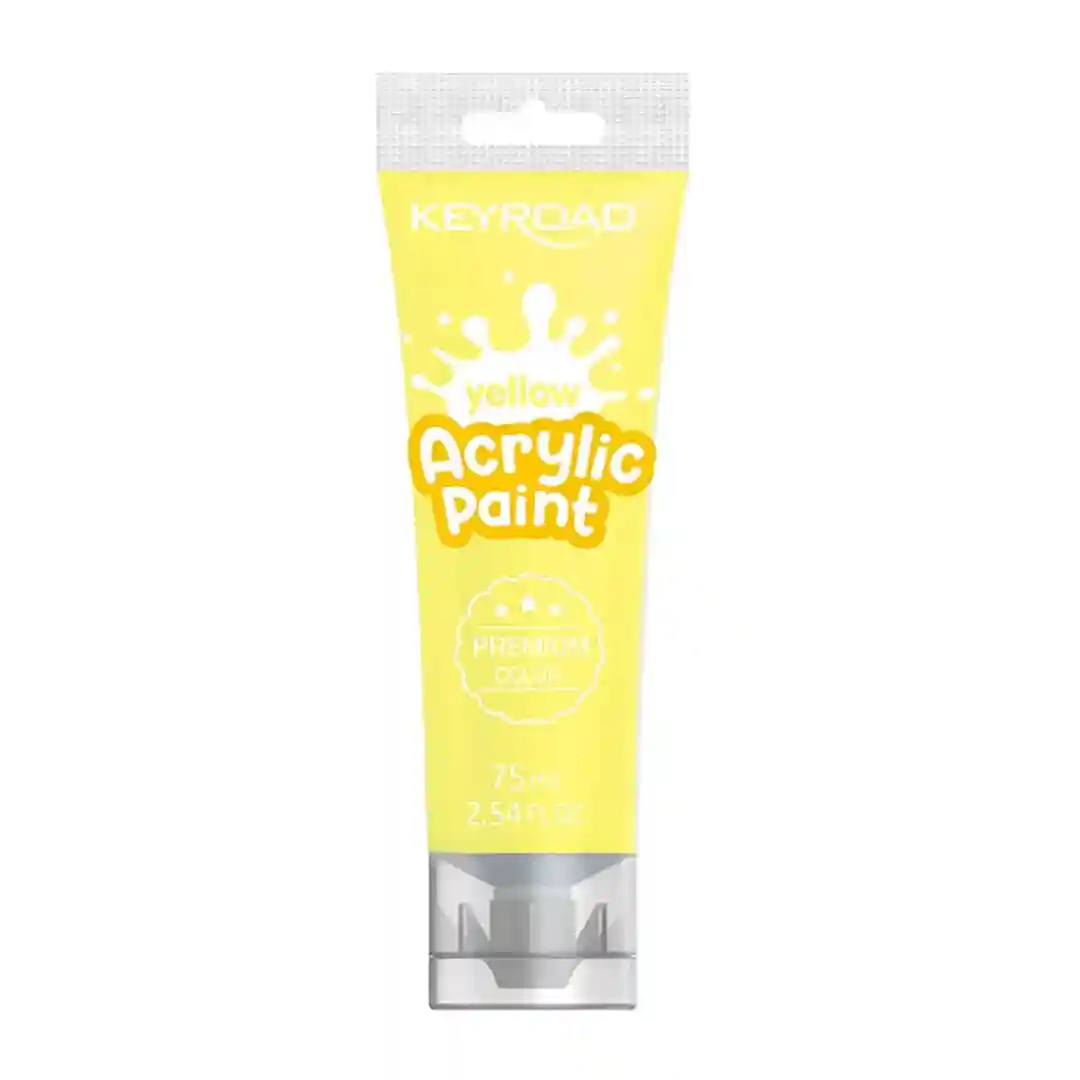 ACRYLIC PAINT 75ML JAUNE KEYROAD