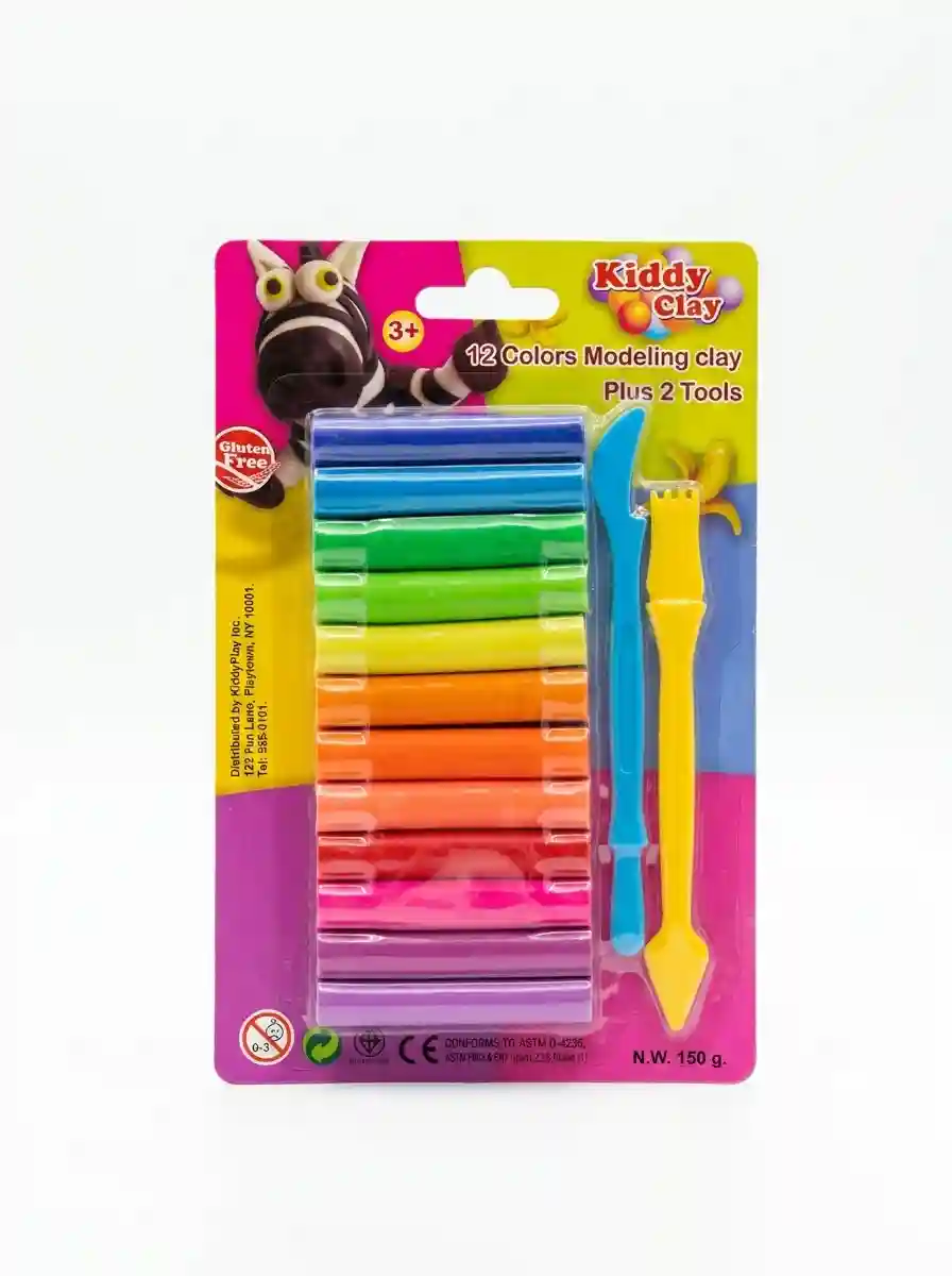 PATE A MODELER 150 G 12 COULEURS + TOOLS