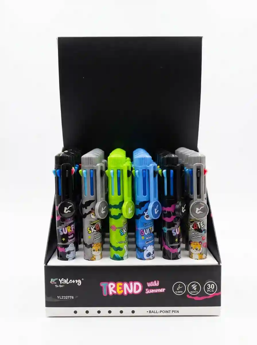 YALONG STYLO A BILLE 8 COULEURS