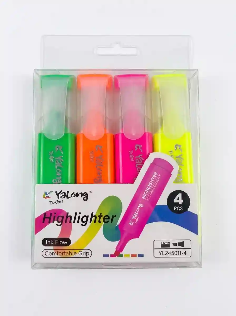 MARQUEUR FLUO YALONG 4PCS