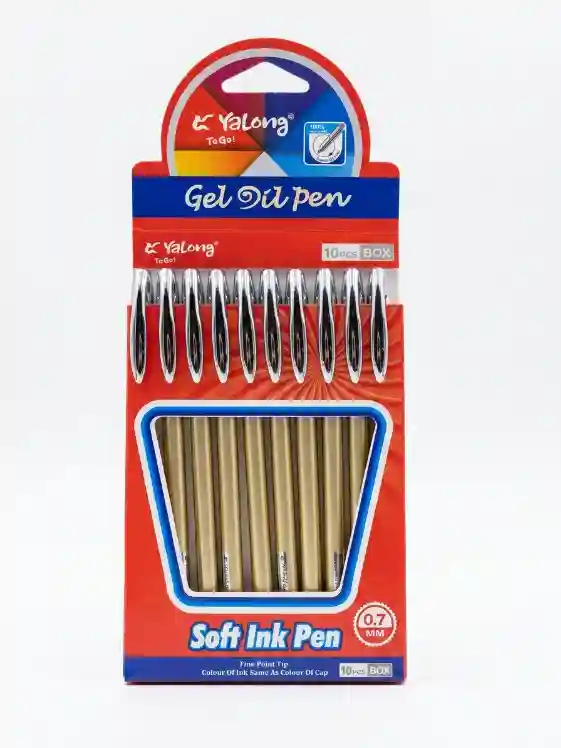 STYLO GEL YALONG 0.7MM GOLDEN