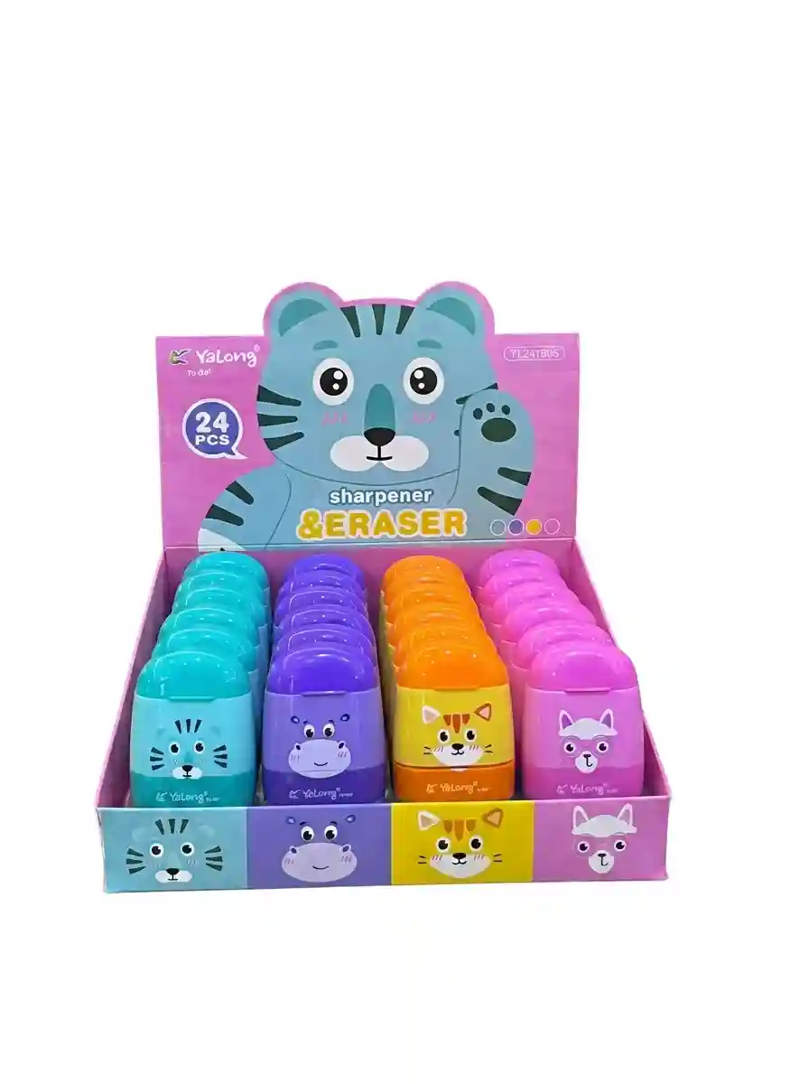 TAILLE CRAYON +GOMME YALONG ANIMAL